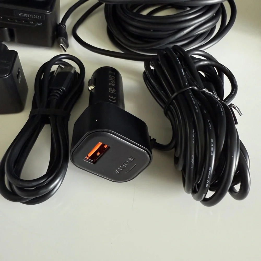 Vantrue E3 3 Channel WiFi Dash Cam Front, Rear, and Inside